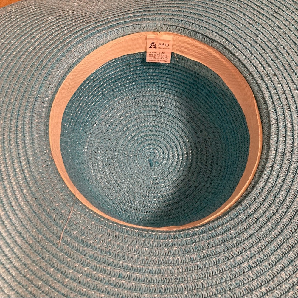NWOT A & O International Vintage 80s 90s Sun Hat Blue Women's One Size - Picture 5 of 9